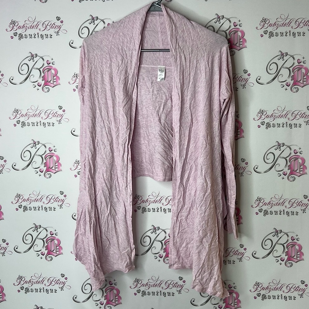 Ivivva cardigan flowy waterfall heathered white Light Pink Cardigan
